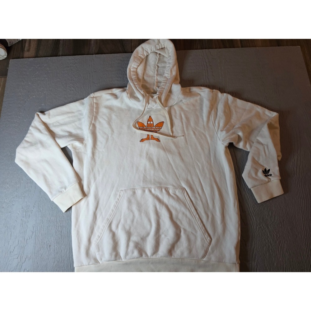 Adidas Originals Monster Trefoil Graphic Hoodie Cream Mens XL Sweatshirt